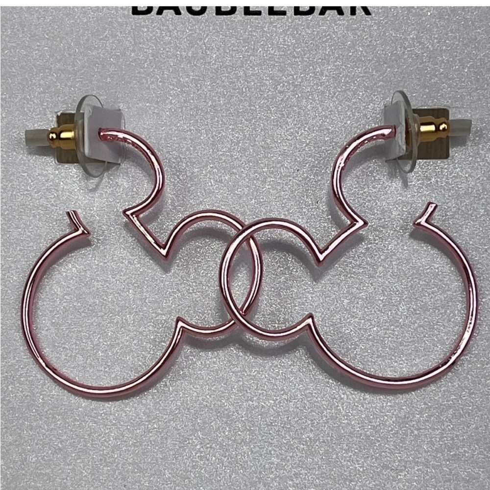Disney X BaubleBar Mickey Silhouette Hoop Earrings